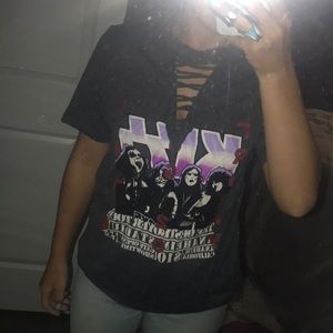 KISS tye up t shirt